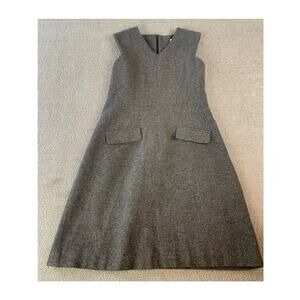 Eddie Bauer Dress Vintage Wool Blend Career Gray Size 4